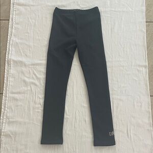 Dior Kids Black Cozy Leggings with Logo Hem